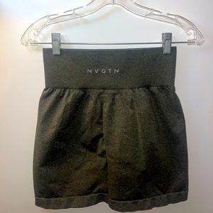 Medium Nvgtn Seamless Spandex Shorts in Khaki Green